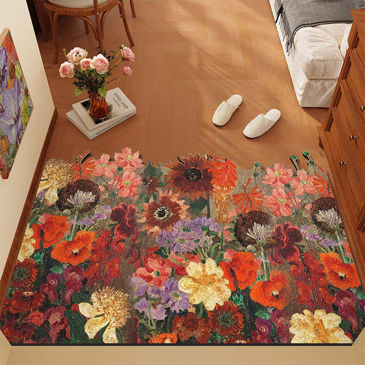 Blumenmuster Teppich