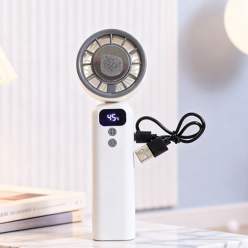 Damen Multifunktionaler Handventilator mit LED-Display und USB-Ladefunktion Karnz