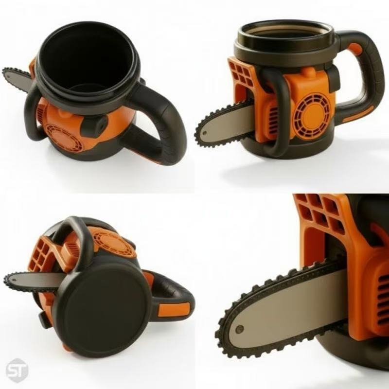 Kaffeetasse im Kettensägen-Design Karnz