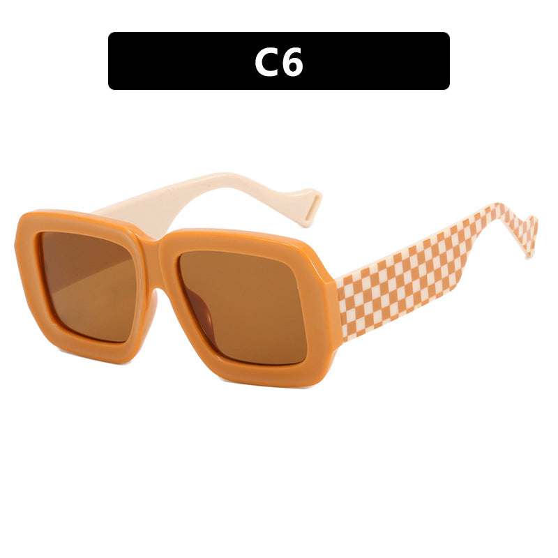 Damen modische Sonnenbrille mit eckigem Design und schickem Muster Karnz