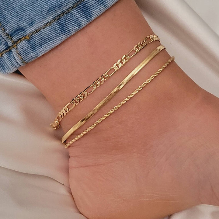 Elegante Doppelkettenfußkette Karnz