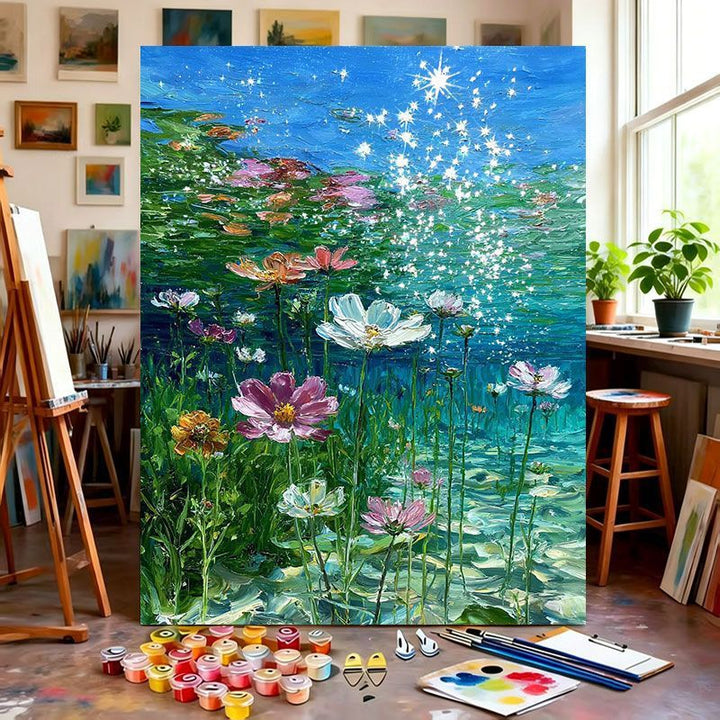 Florale Kunstleinwand Karnz