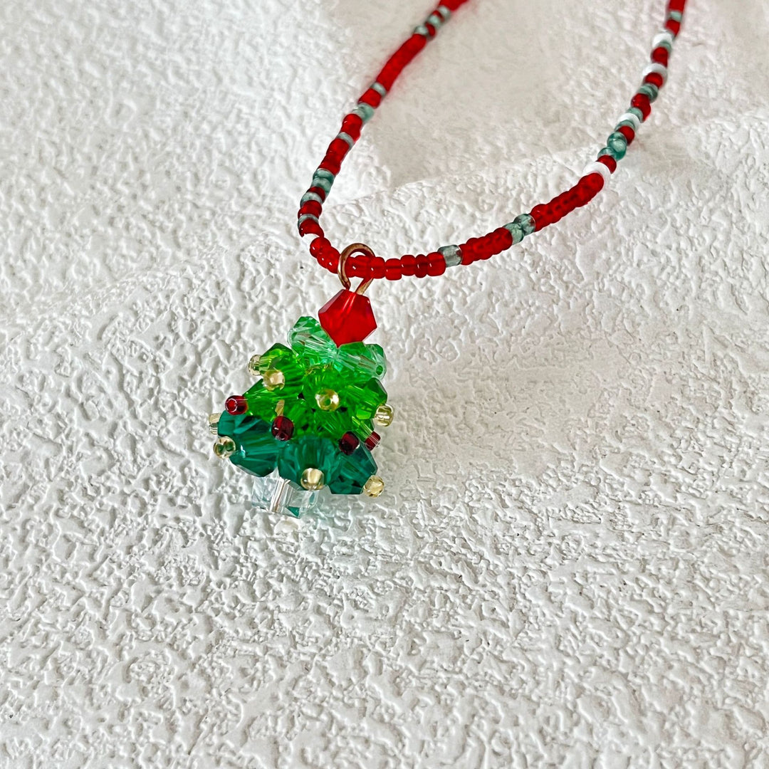 Perlen Weihnachtsbaum Halskette Karnz