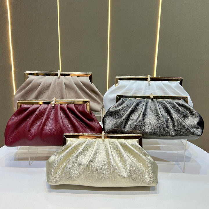 Faltete Texturierte Abend Clutch