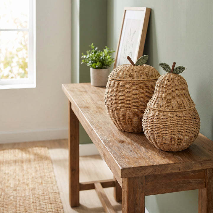 Dekorativer geflochtener fruchtförmiger Aufbewahrungskorb Karnz