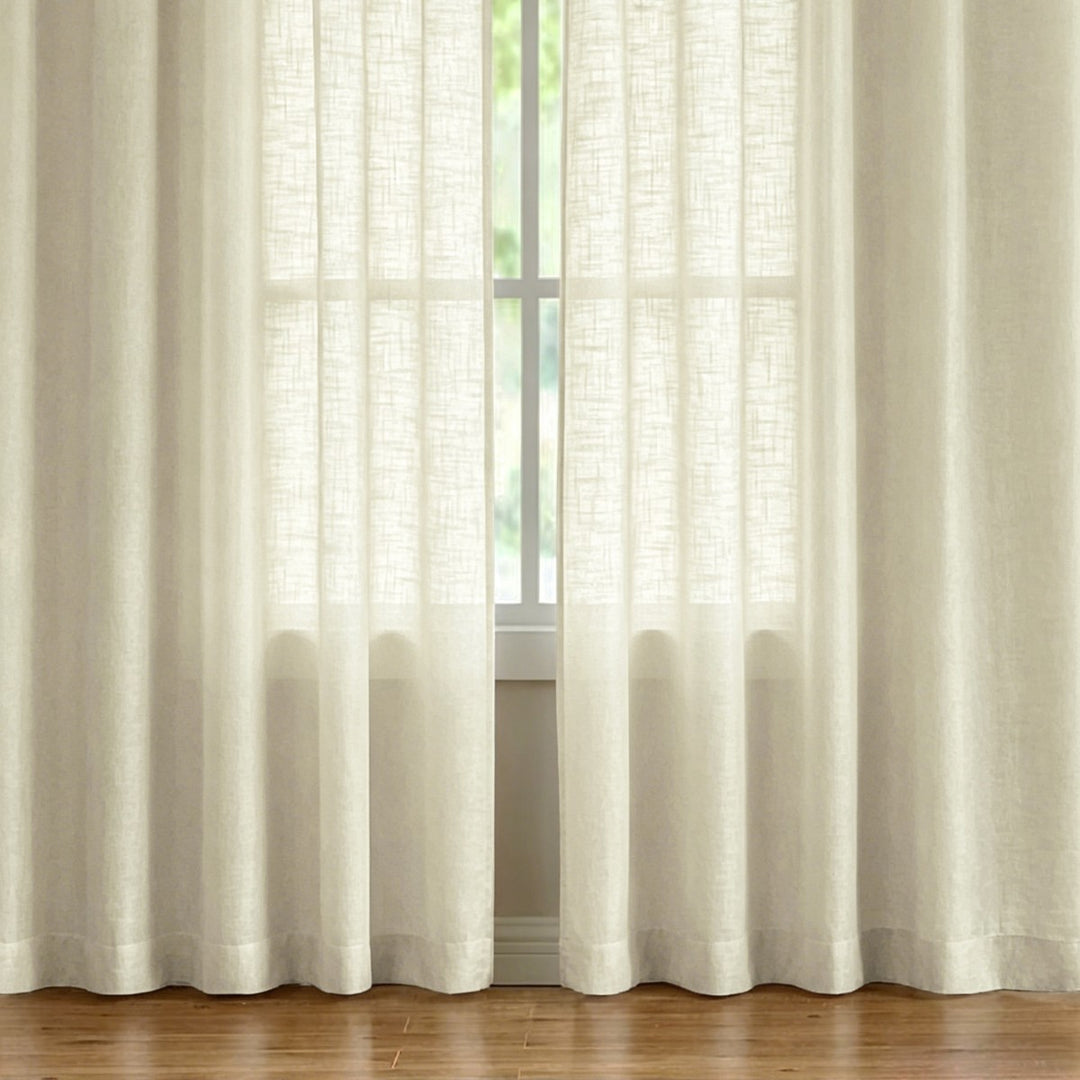 Durchsichtige Leinen-Fenstervorhänge Karnz