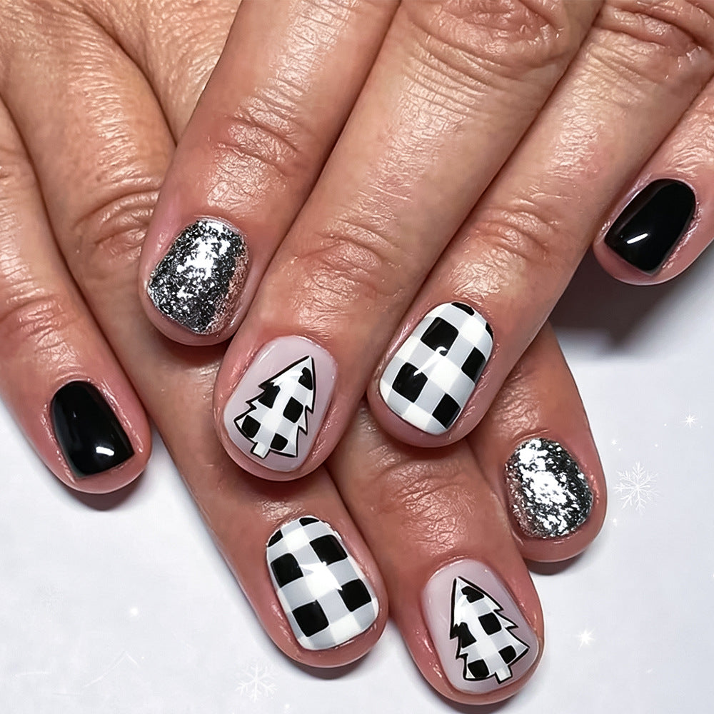 Festliches Nagelkunst-Kit mit Feiertagsbaum-Designs Karnz