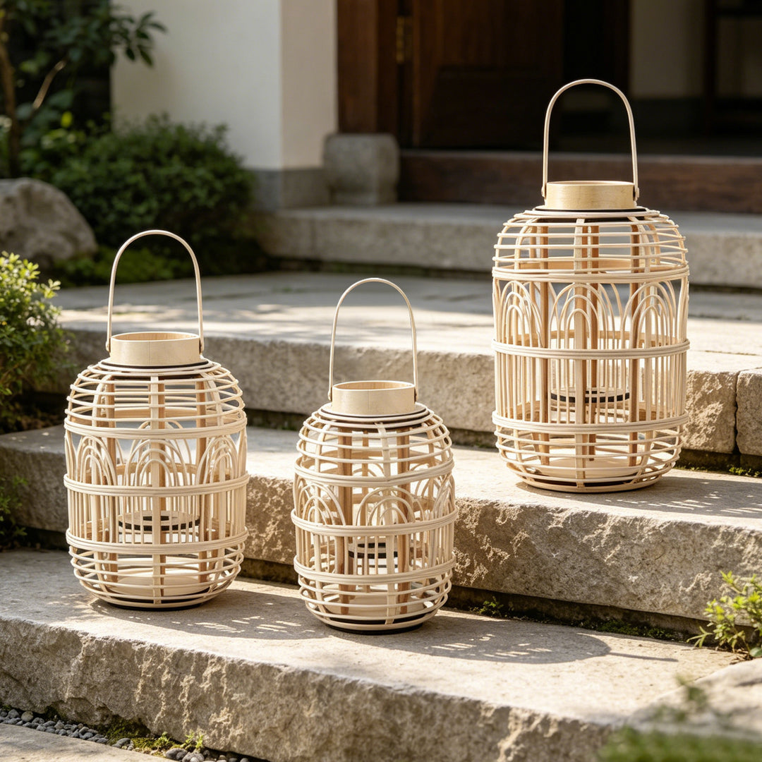 Dekorative Rattan-Laterne Karnz