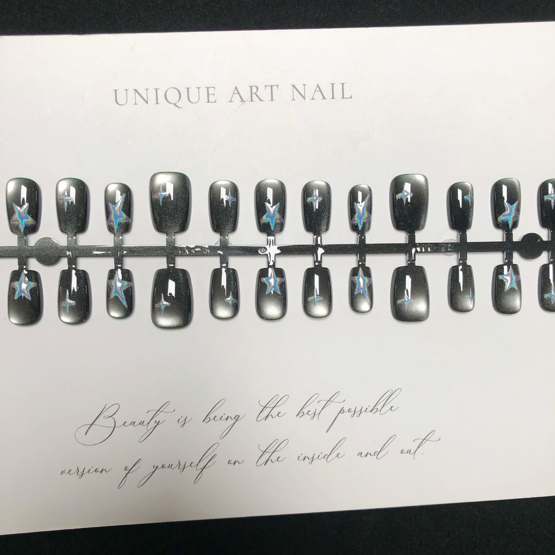 Dekorativ Verziert Press-On Nagelkunst Set
