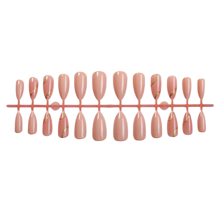 Premium Press-On Nail Set mit Floralakzenten Karnz