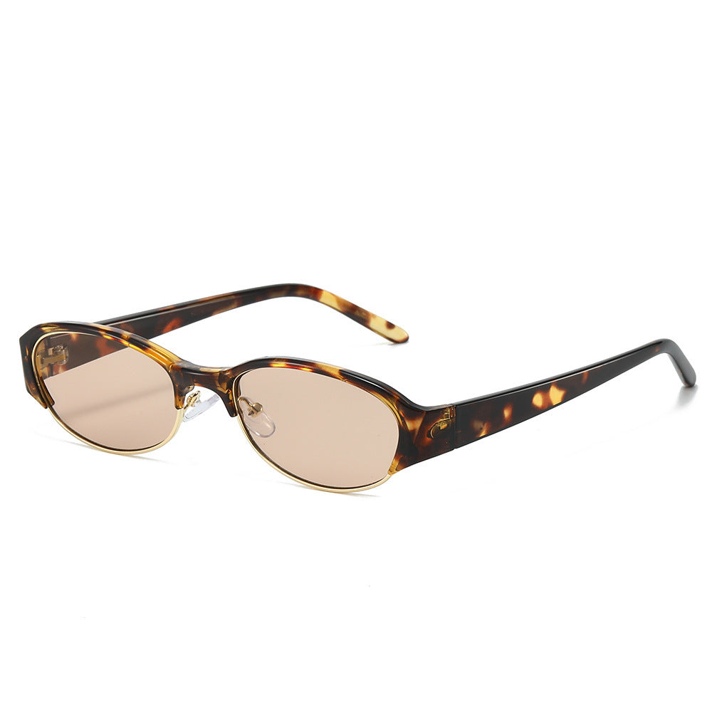 Vintage-inspirierte schmale ovale Sonnenbrille Karnz