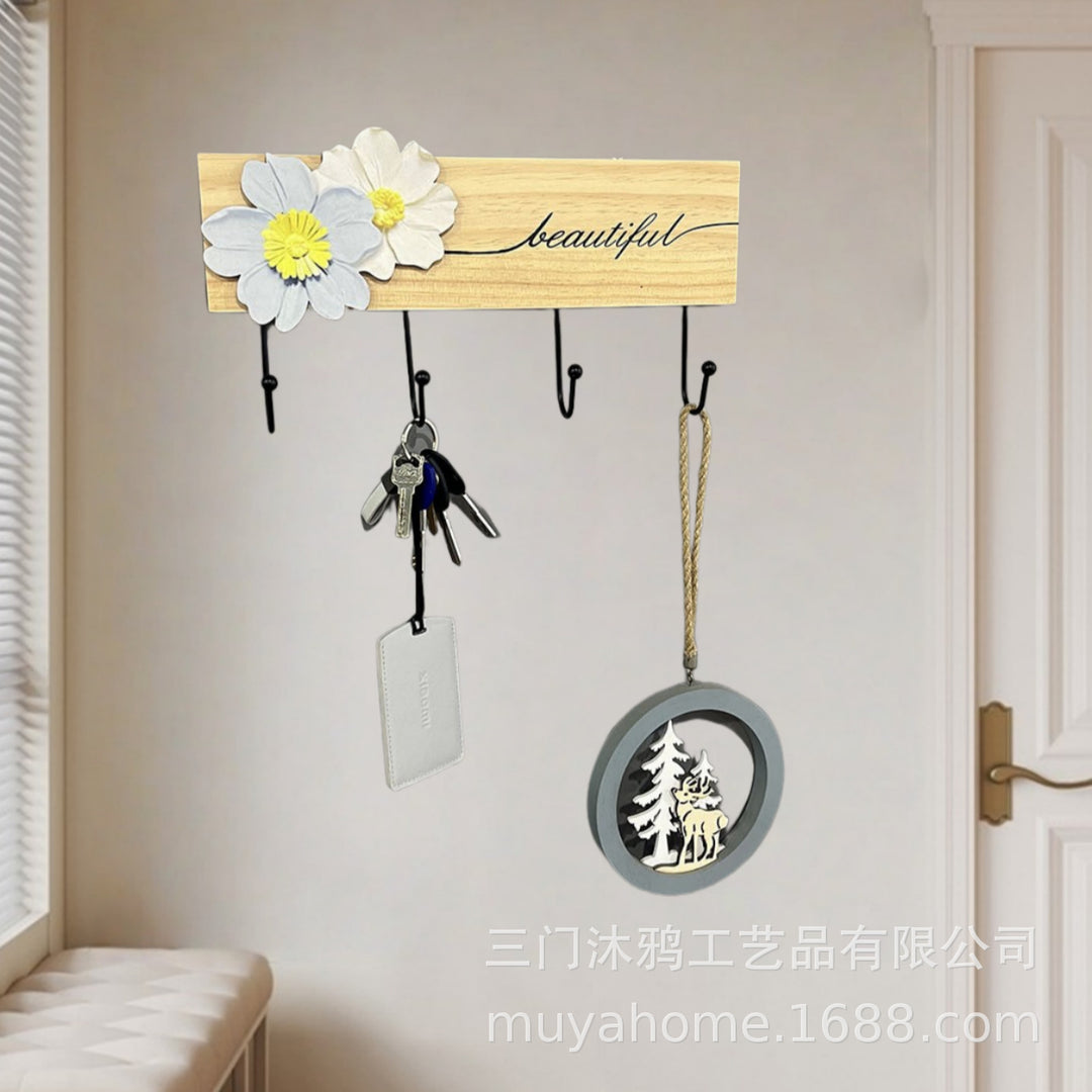Dekorativer floral Wandhakenregal