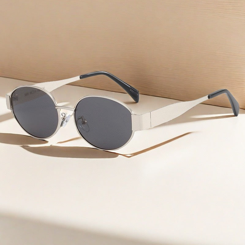 Damen stylische Metallsonnenbrille Karnz