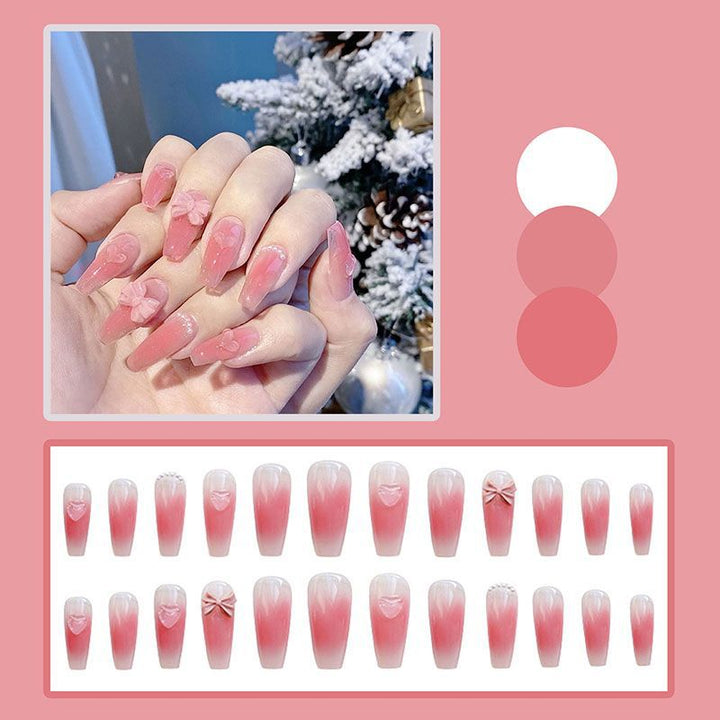 Dekorativer Ombre Press-On Nagelset Karnz
