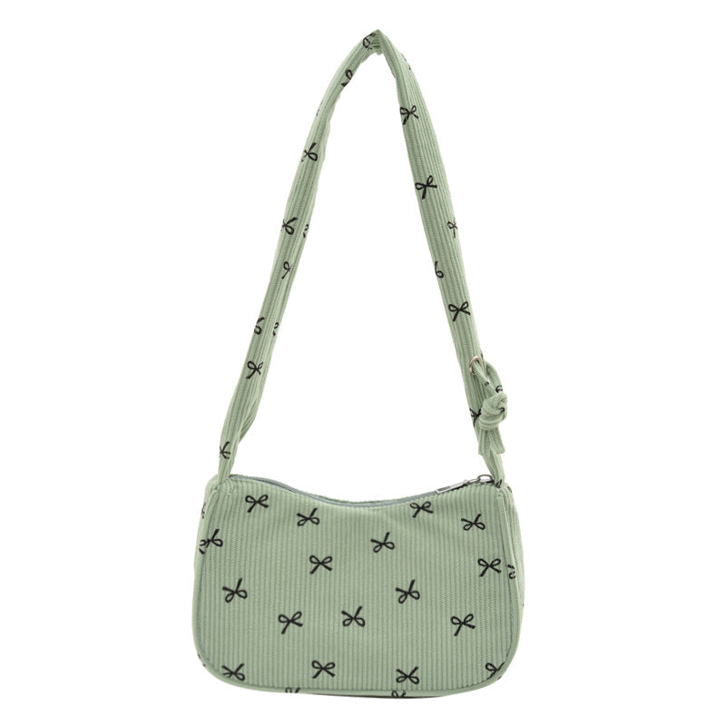 Stylische Mini-Korduroy-Crossbody-Tasche