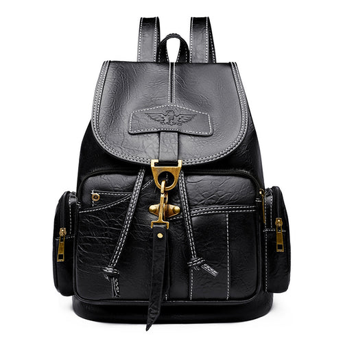 Modischer Leder Rucksack