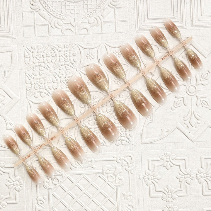 Premium Glitter Ombre Press-On Nails Karnz