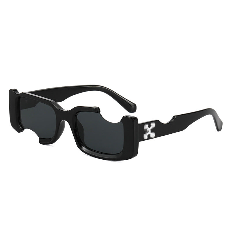 Damen exklusive modische Sonnenbrille mit futuristischem Design Karnz