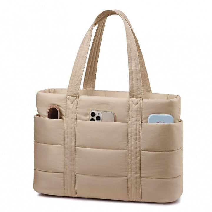Gepolsterte Alltags-Handtasche mit Praktischen Außentaschen Karnz