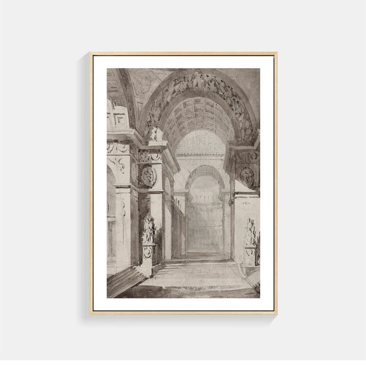 Architektonischer Kunstdruck für Wohnkultur