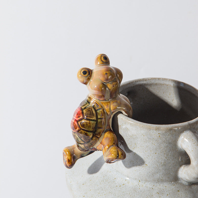 Dekorative Keramische Schildkröte Figurine