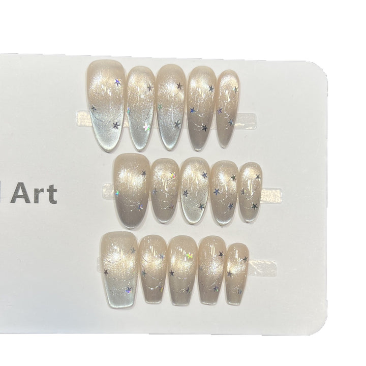 Cosmic Star-Accent Press-On Nail Set Karnz