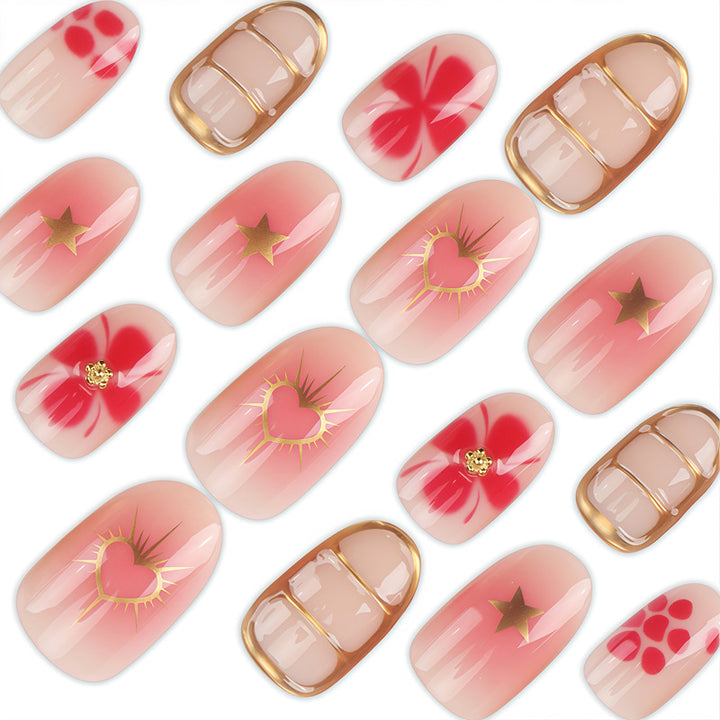 Floral Design Press-On Nail Art Set Karnz