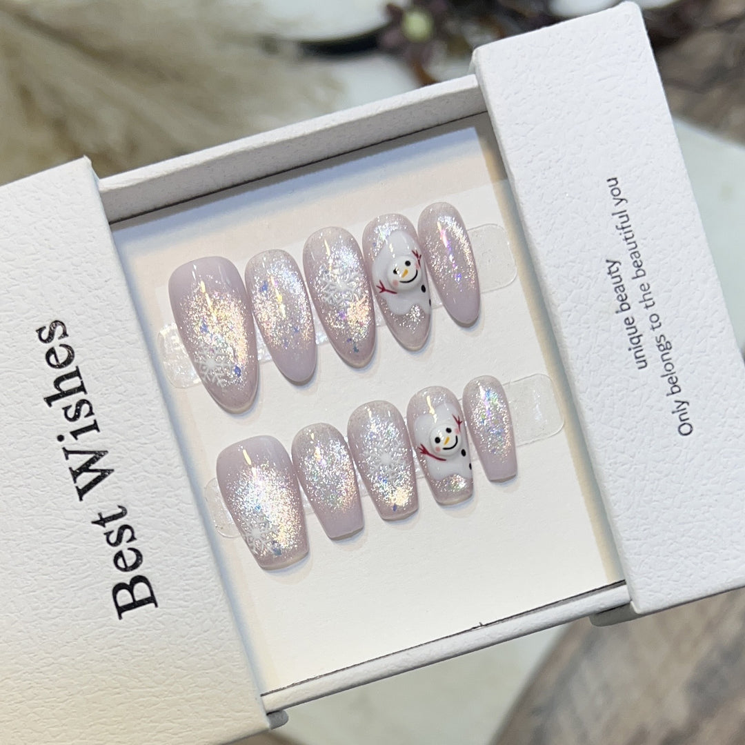 Festliches saisonales Press-On Nagelkunstset