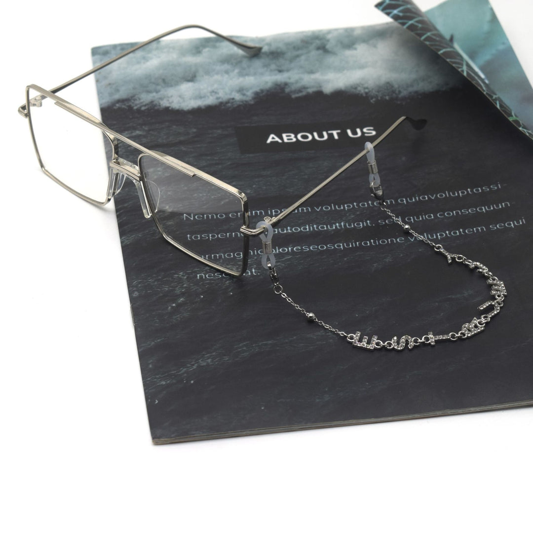 Glitzernde Strass Brillen Kette Karnz