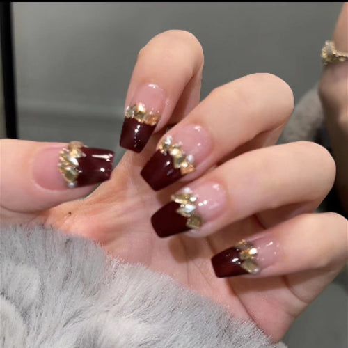 Premium Dekorative Press-On Nagelset