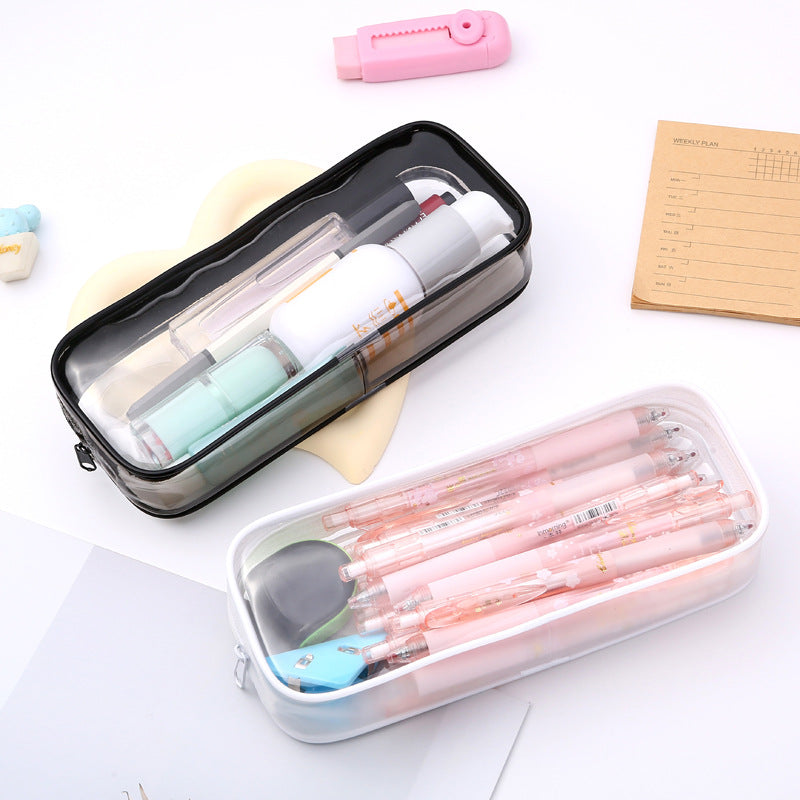 Transparent Bleistiftetui mit floralem Design Karnz