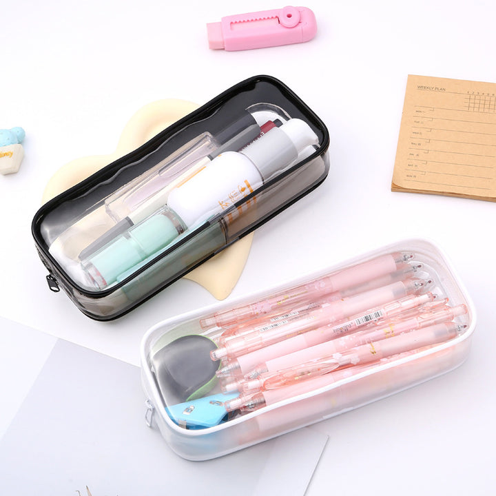 Transparent Bleistiftetui mit floralem Design Karnz