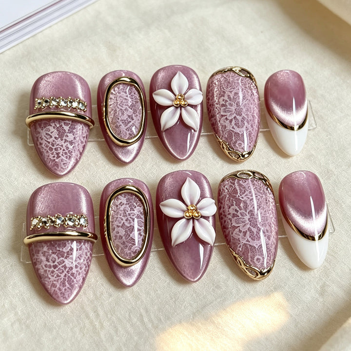Premium dekorative Press-On Nagelset