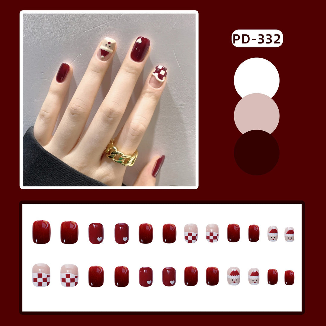 Künstlerisches Press-On Nagelset Karnz