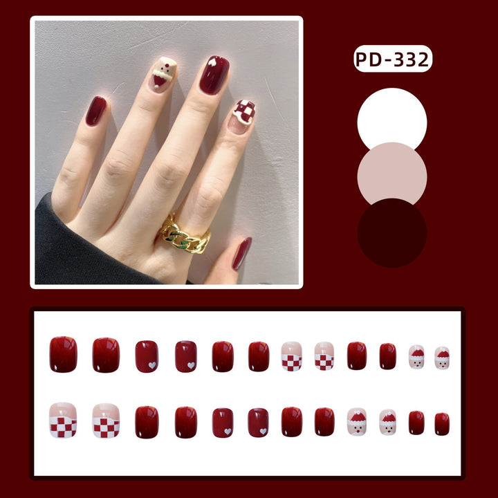 Künstlerisches Press-On Nagelset Karnz