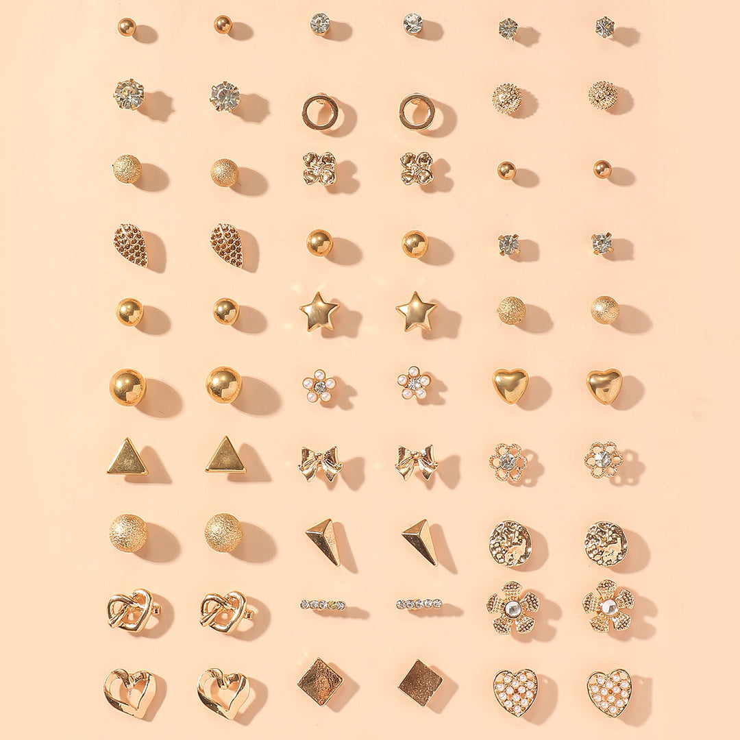 Ohrring-Set mit Goldakzenten Karnz