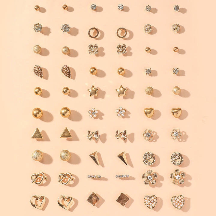 Ohrring-Set mit Goldakzenten Karnz