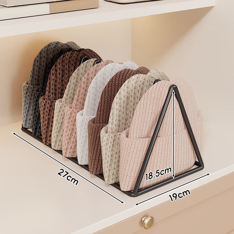 Dreieckiger Metall Beanie und Strickmützen Organizer Rack