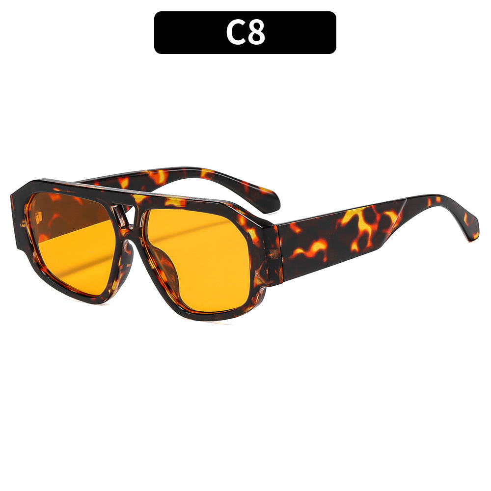 Fette geometrische Schild Sonnenbrille 1787664388
