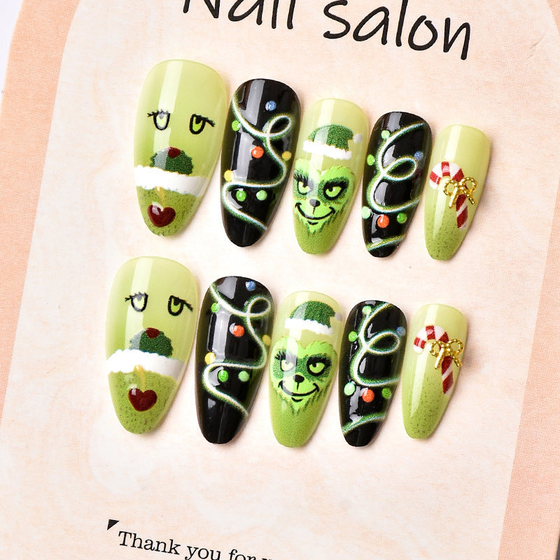 Themenweihnachtspress-on-Nagelset