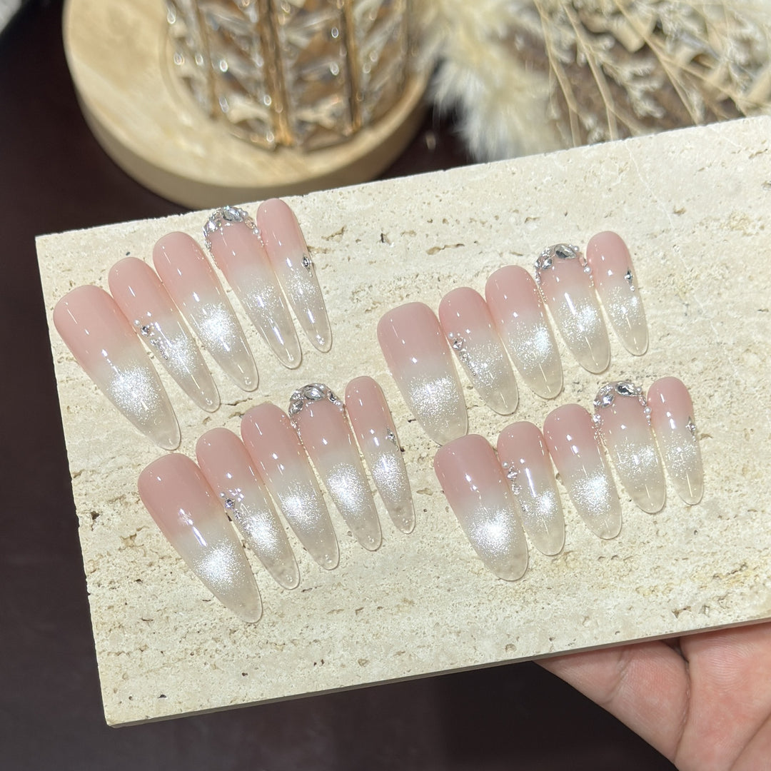 Elegante dekorative Press-On-Nageltips Set