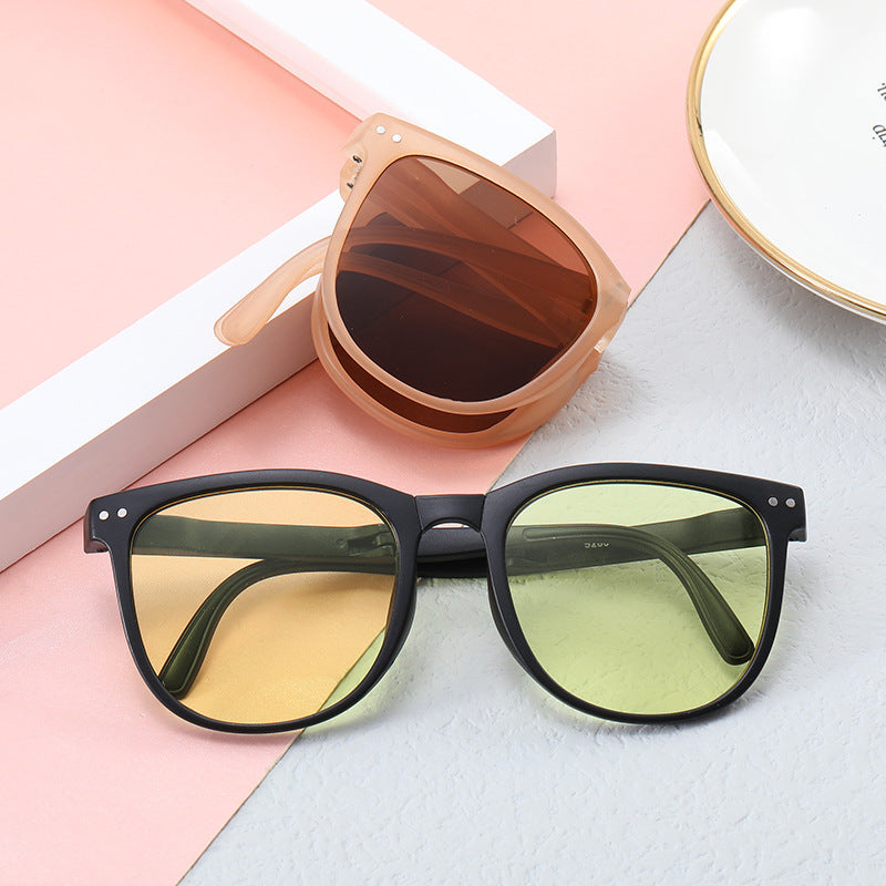 Damen modische Oversized-Sonnenbrille mit verspiegelten Gläsern Karnz