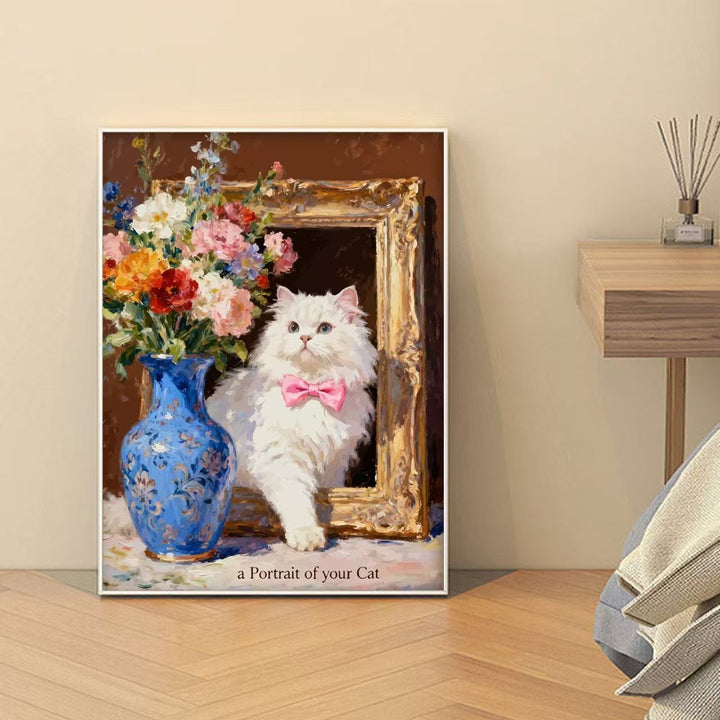 Dekorative katzenmotivierte Kunstdruck Karnz