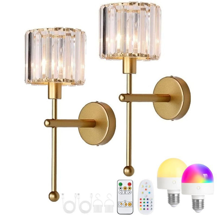 Elegante Kristall Wandlampe