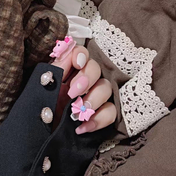 Künstliche Nagelkunst mit verspieltem Tier-Design Karnz
