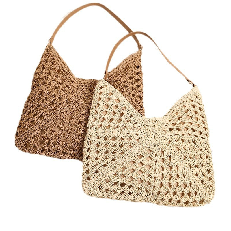 Damen Handgefertigte tote Tasche mit kunstvollem Häkelmuster Karnz