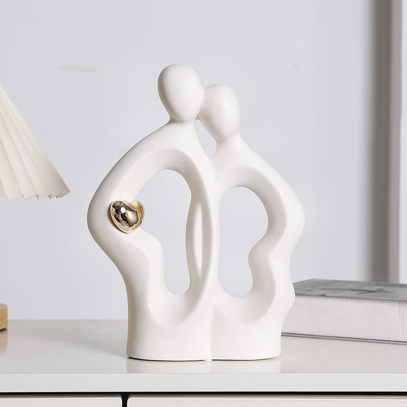 moderne und stilvolle Tischskulptur Karnz