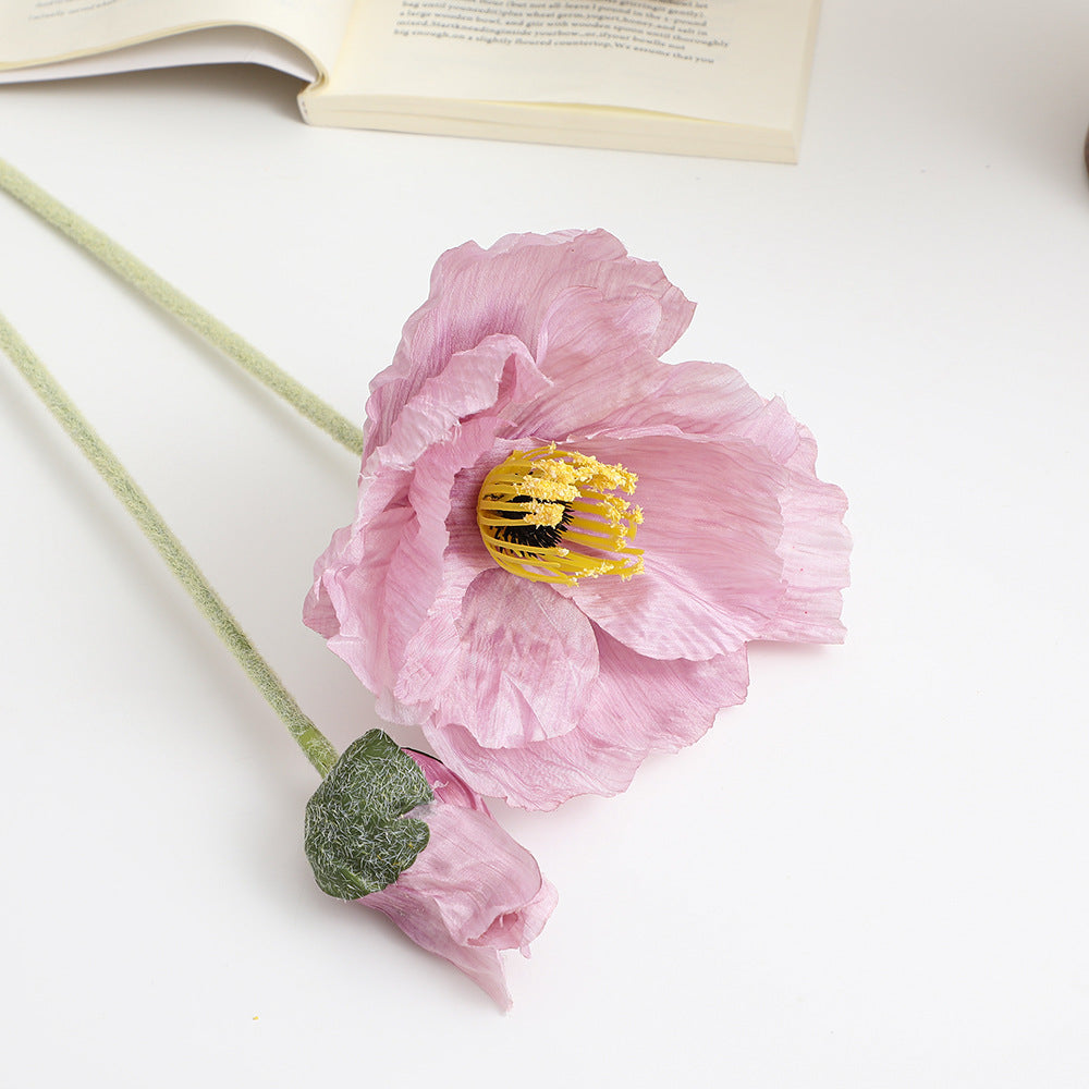Realistische kunstvolle Mohnblume Karnz