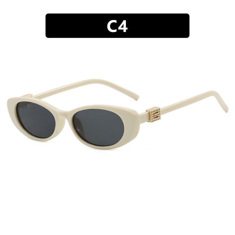 Damen elegante Cat-Eye Sonnenbrille mit feinen Akzenten Karnz