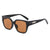 Damen Sonnenbrille im modernen quadratischen Design mit klaren Gläsern Karnz